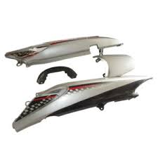 Tail Panel Set Black Silver With White & Red Sticker for Hero Glamour Type 5-First Quality