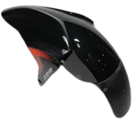 Front Fender ABS Ebony Black With Red Decal(2015-2016) for BAJAJ PULSAR RS 200-bajaj