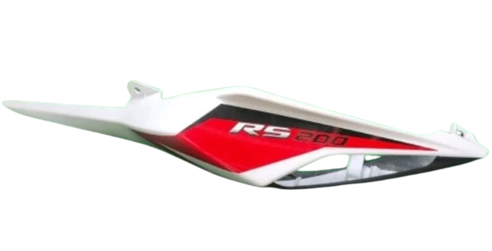 Seat Cowl Right Side Met White & Red(2017-2020) for BAJAJ PULSAR RS 200-bajaj
