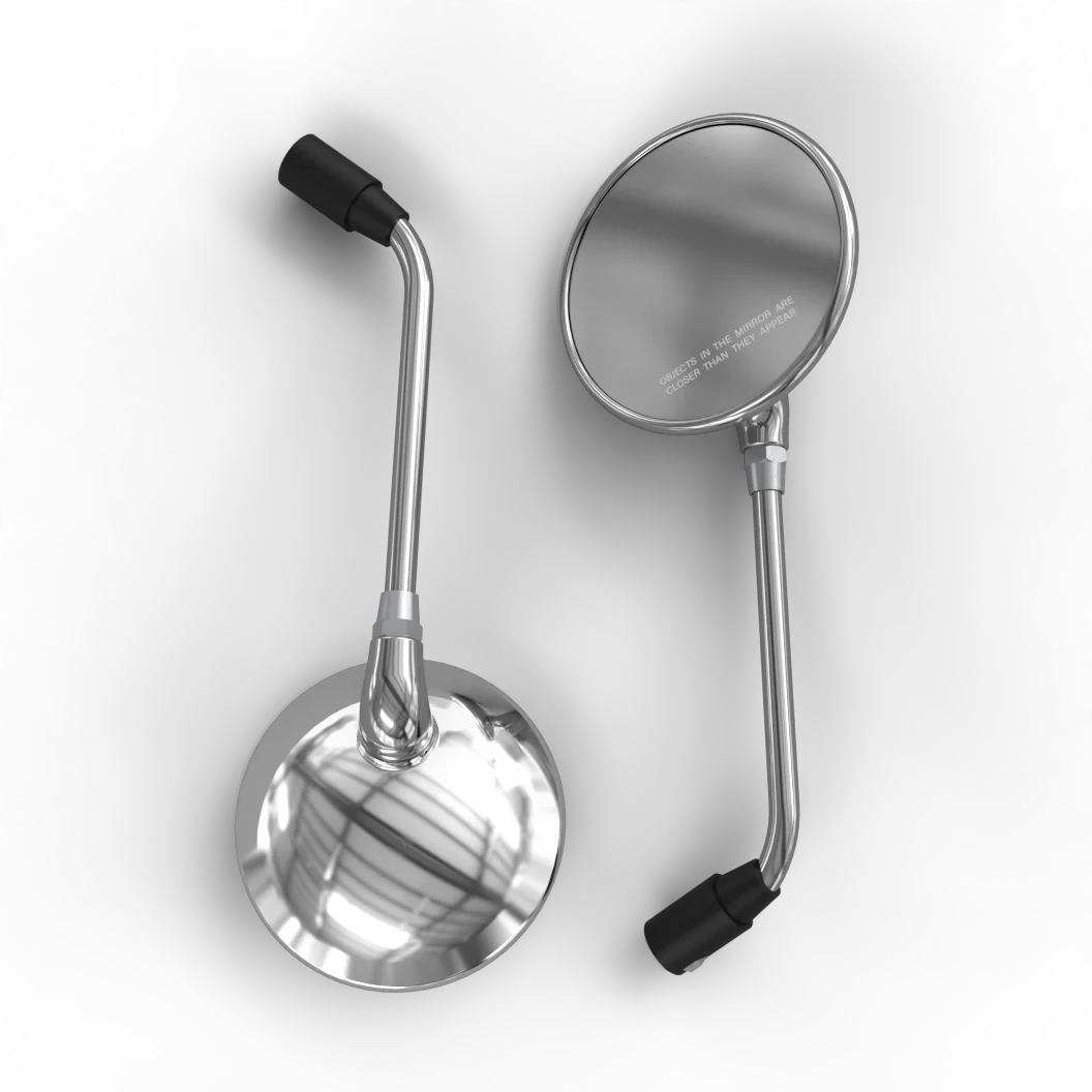 Mirror Rear View left Hand Chrome (2019-2023) for METEOR 350-Royal Enfield