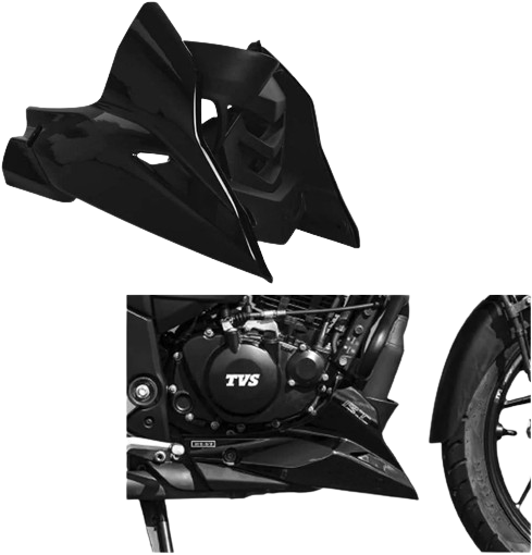Engine guard set black for TVS APACHE RTR 160 OLD-TVS