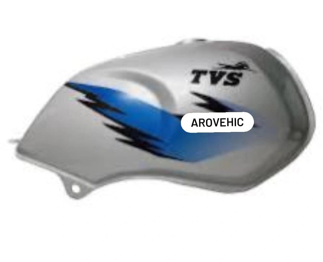 Tank silver blue for TVS VICTOR GL-ABK