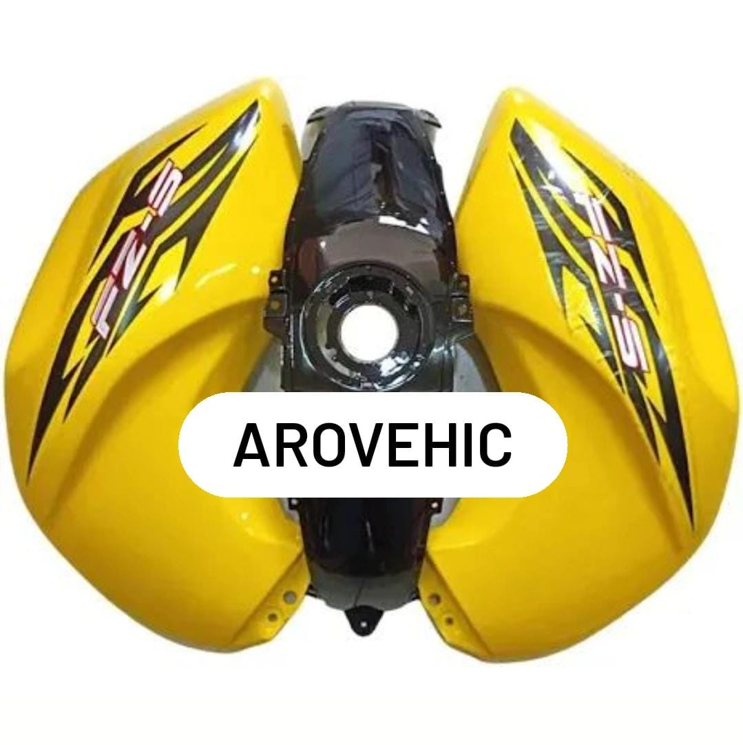 Tank cover - yellow & black - set of 3 for YAMAHA FZ -S-DIKSHA