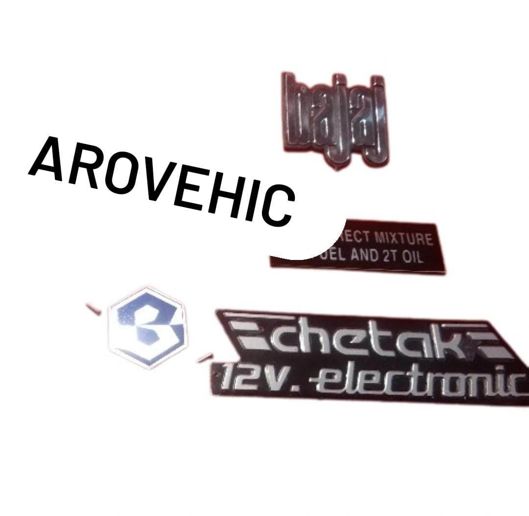 logo set -12V electronic aluminium for bajaj chetak-abk