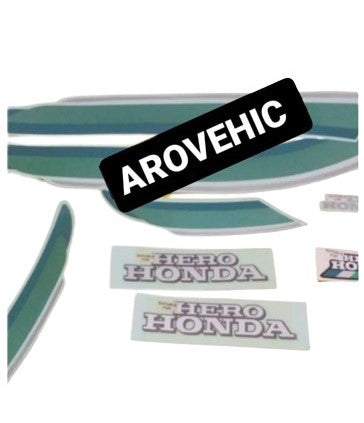 Blue Sticker Kit-Mat Blue Bike for Hero Splendor Old/Plus-