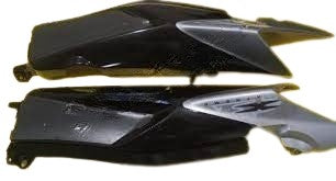 Tail Panel Set Of 2 Silver On Black-Genuine for Hero CBZ Xtreme Type 2-First Quality