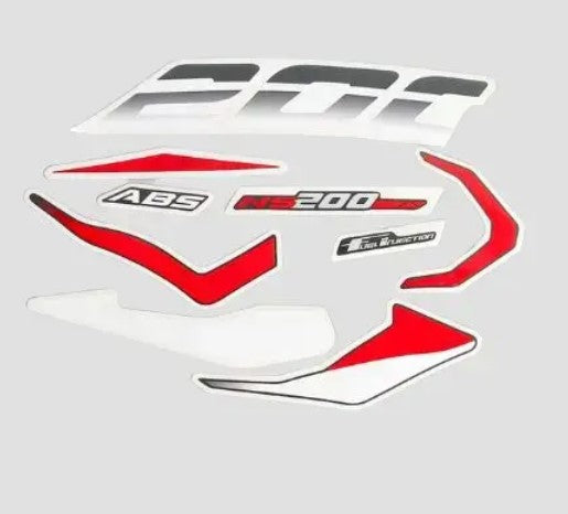 Sticker Kit for Pulsar 200NS (BS6 White Tank)-BAJAJ