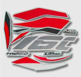 Sticker Set for BAJAJ PULSAR NS 160 (BS6 ) T3 (White Tank)-BAJAJ