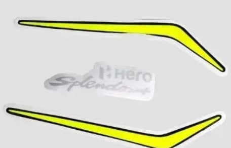 Sticker H.L.Firing for Splendor Plus [Black/Yellow) -ABK