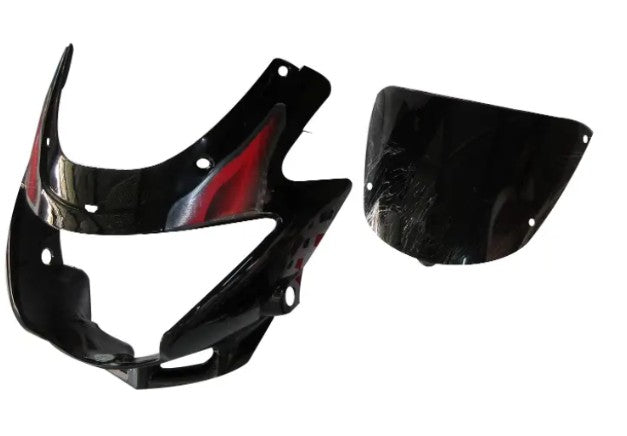 Head Light Visor/mask for hero Glamour N/m Black (red)-HERO