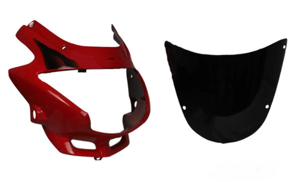 Head Light Visor/mask for hero Honda Glamour N/m Sport Red-HERO