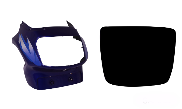 Head Light Visor/mask for tvs Victor Gl (New Model)Blue-TVS
