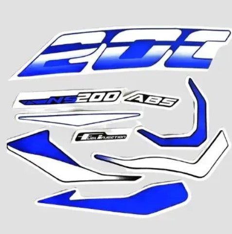 Sticker Kit for Pulsar 200NS (BS6 Blue Tank)-BAJAJ