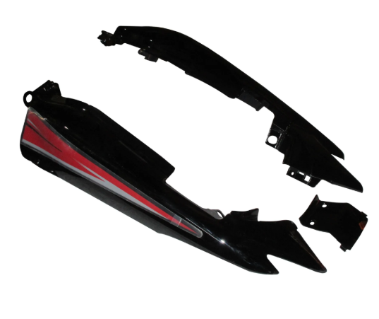 Tail Panel/seat Cowl for hero Passion Xpro (Black red Stk)-GENUINE