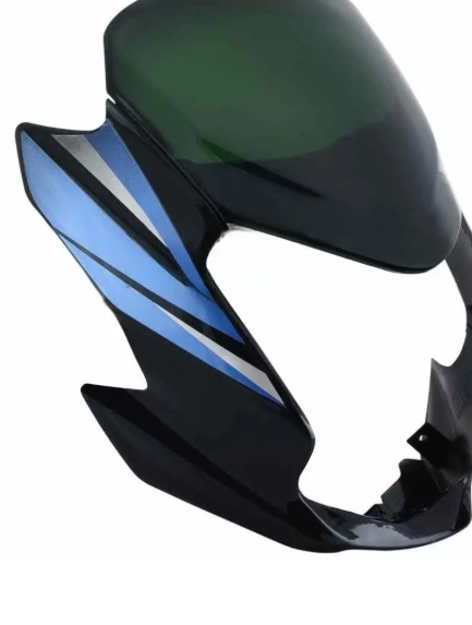 Head Light Visor/mask for hero Passion Xpro (Black blue Stk)-HERO
