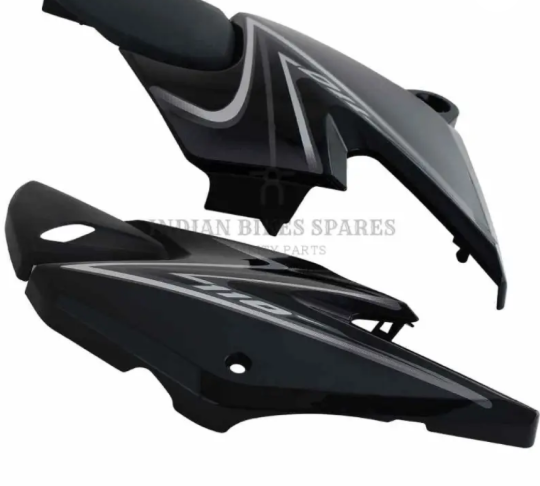 Side Panel/cover for honda Dream Yuga N/m (Black grey Stk)-GENUINE