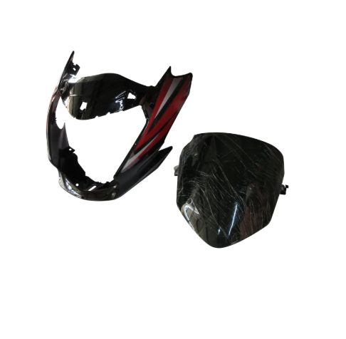 Head Light Visor/mask for hero Passion Xpro( Black red Stk)-HERO