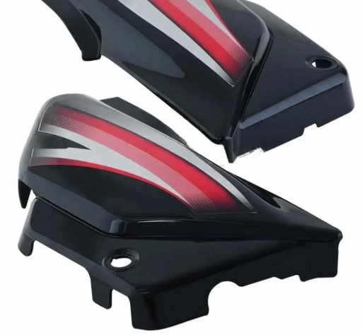 Side Panel/cover for hero Splendor Pro (new Graphics) Black (red Stk)-GENUINE