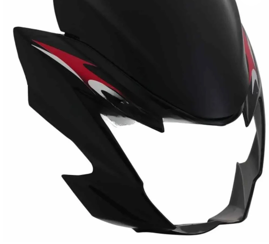 Head Light Visor/mask for suzuki Hayate (Black red Stk)-SUZUKI