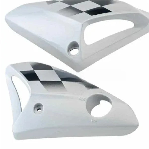 Tank Side Cover/panel Set (lh+rh) for hero Honda Glamour N/m Silver-HERO