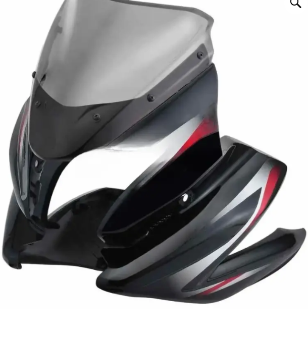Head Light Visor/mask for bajaj Discover 150f Black (red Stk)-BAJAJ