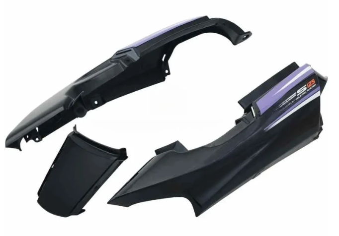 Tail Panel/seat Cowl for hero Super Splendor Latest Type-2 Black (purple Stk)-HERO