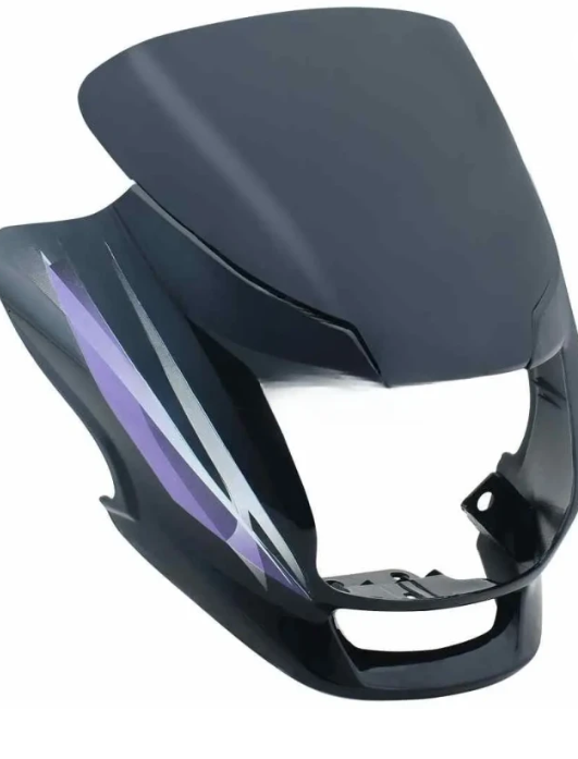 Head Light Visor/mask Hero Honda Super Splendor Latest (type 2)black (purple Stk)-HERO