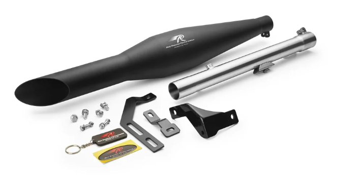 Red Rooster Black Matte Exhaust for Meteor 350-ROYAL ENFIELD