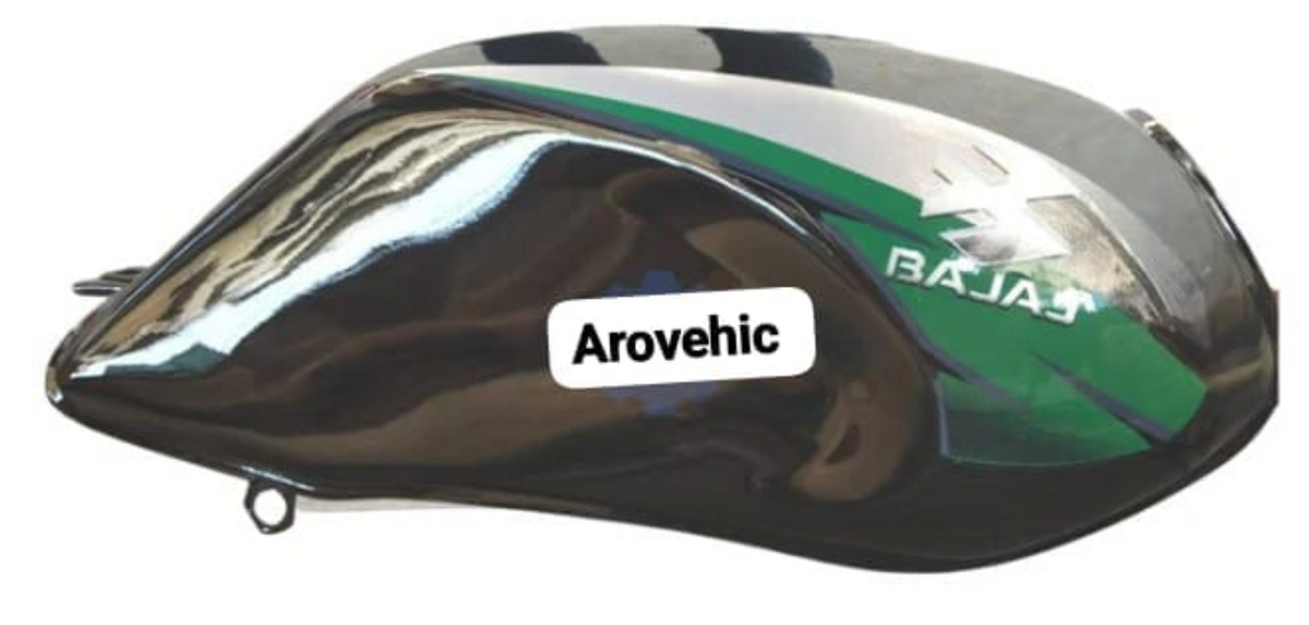 Petrol Tank for Bajaj Caliber 115 (Black/Green)-ENSONS