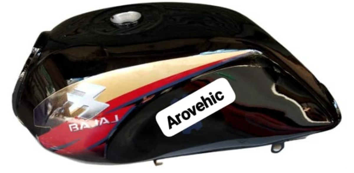 Petrol Tank for Bajaj Caliber 115 (Black/Red)-ENSONS