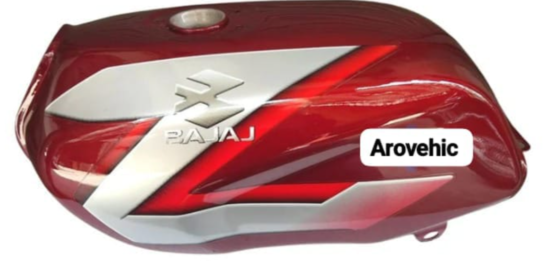 Petrol Tank for Bajaj CT 100 (Red/Silver)-ENSONS