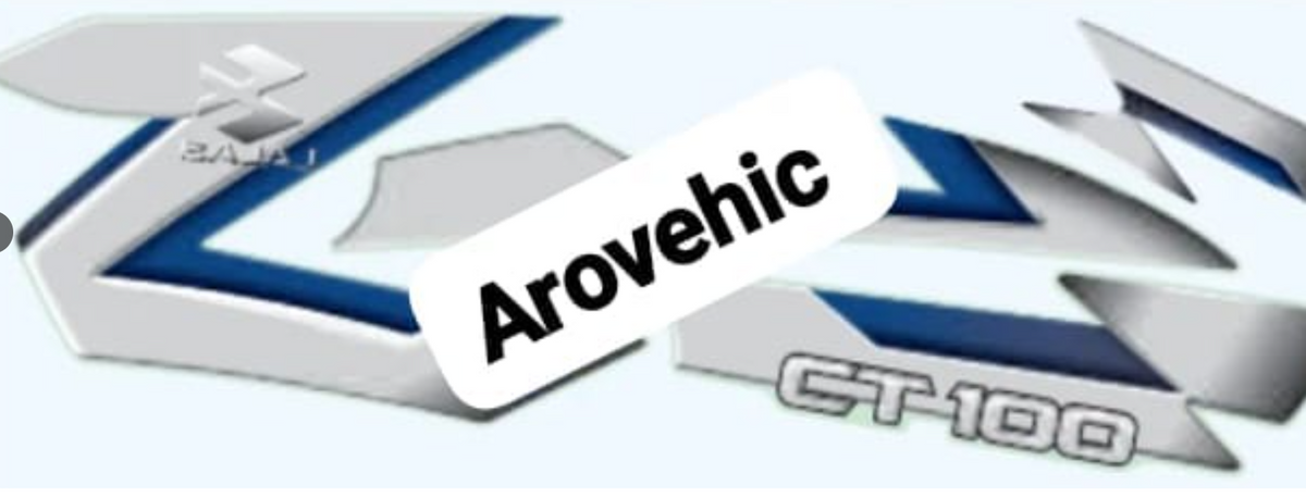Graphics Sticker Set for Bajaj CT 100 Type 2 ( New Model | Black Vehicle | Blue Sticker | Both Sides-OES