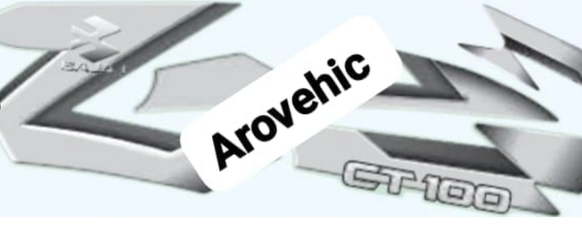 Graphics Sticker Set for Bajaj CT 100 Type 2( New Model | Black Vehicle | Grey Sticker ) Both Sides-OES
