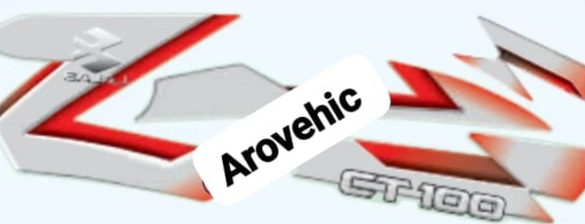 Graphics Sticker Set for Bajaj CT 100 Type 2 New Model(| Red Vehicle ) Both Sides-OES