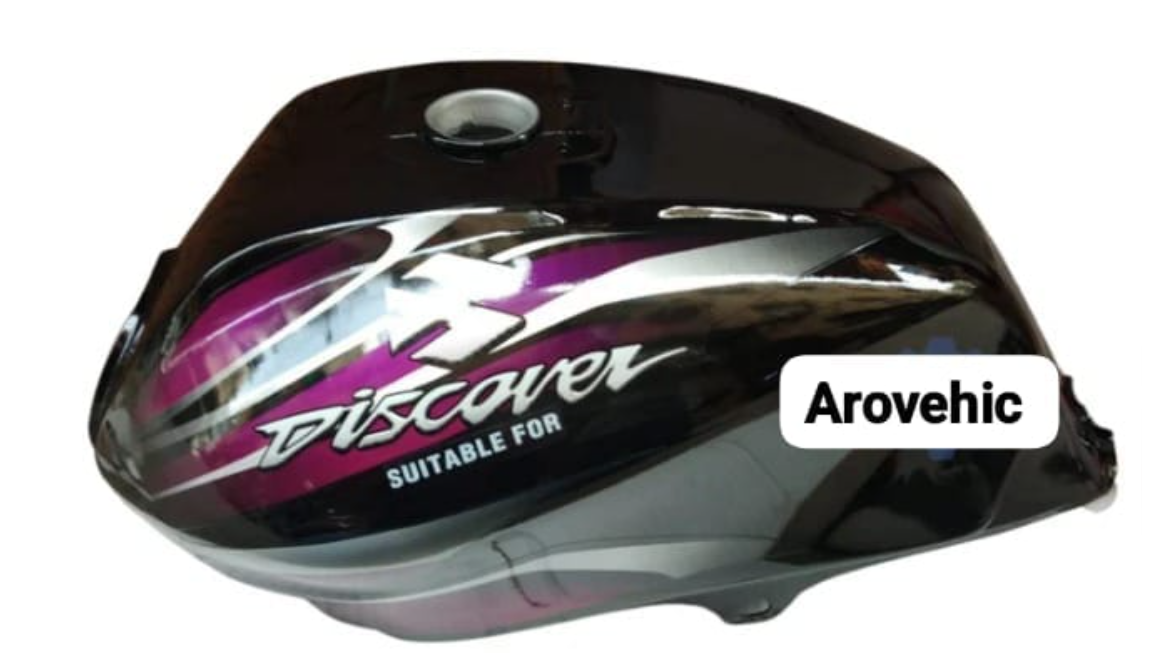 Petrol Tank for Bajaj Discover 125 New Model (Black/Purple)-ENSONS