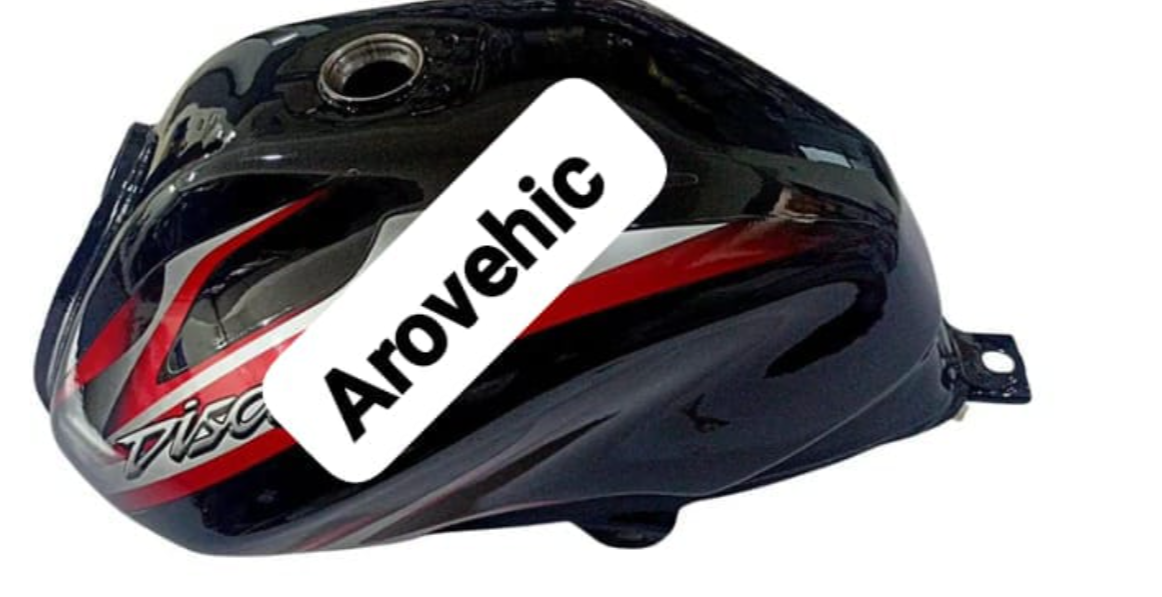 Petrol Tank for Bajaj Discover 100T (Black/Red)-ENSONS