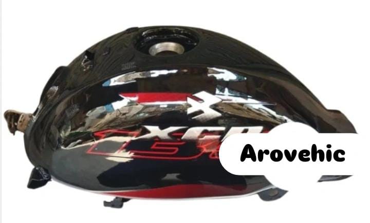 Petrol Tank for Bajaj XCD 135 | Black with Red Sticker-ABK