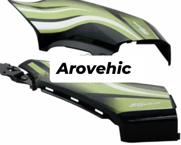 Side Panel/cover for hero Passion Xpro (Black green Stk)-GENUINE