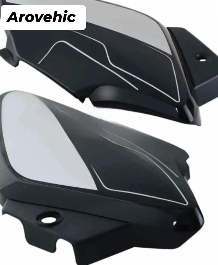 Side Panel/cover for hero Splendor I-smart (Black silver Stk)-GENUINE