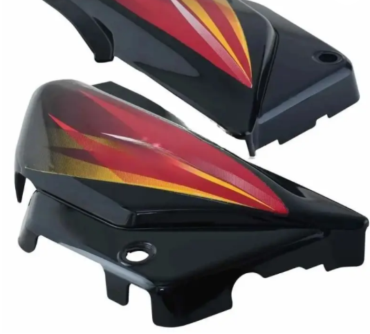 Side Panel/cover for hero Splendor Pro (Black red Stk)-GENUINE