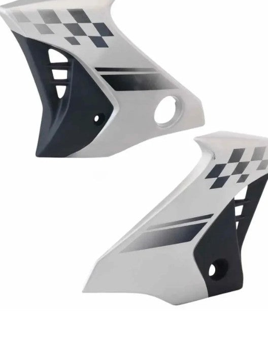 Tank Side Cover/panel Set (lh+rh) for hero Honda Glamour N/m (type-5) Silver-HERO