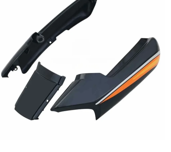 Tail Panel/seat Cowl for hero Super Splendor (Black orange Stk)-GENUINE