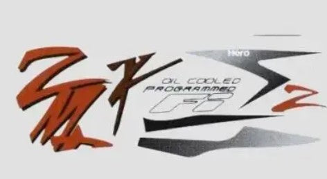 Sticker Set for Hero Karizma ZMR (Black Tank)-HERO
