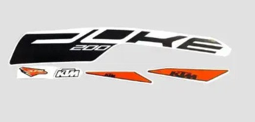 Sticker Kit for Ktm Duke 200( Orange Tank)-KTM
