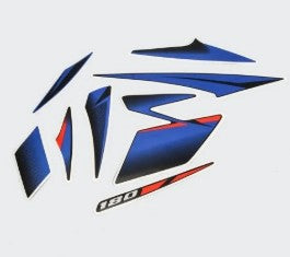 Sticker set 2018 [Black & Blue) for Pulsar 180-BAJAJ