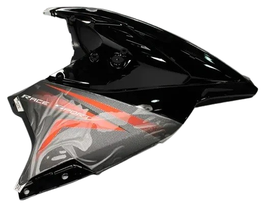 Side Fairing Right Ebony Black With Red Decal(2015-2016) for BAJAJ PULSAR RS 200-bajaj