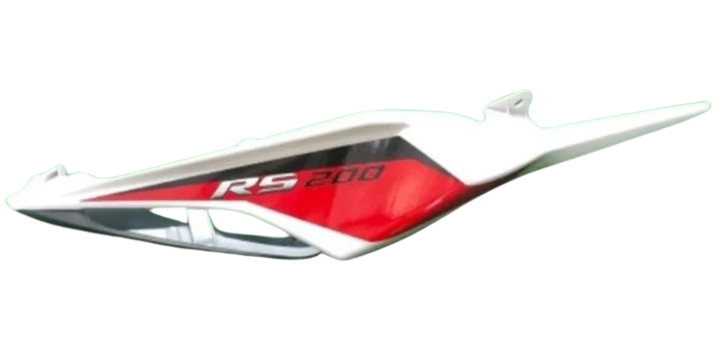 Seat Cowl Left Side Met White & Red(2017-2020) for BAJAJ PULSAR RS 200-bajaj