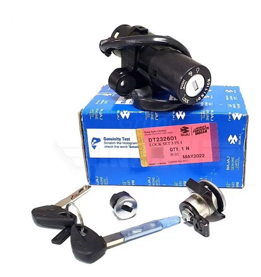 Lockset(3 In 1)(2014-216) for BAJAJ PULSAR RS 200-bajaj