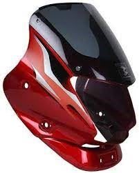 Visor Black & Red for Bajaj Platina New-SAI