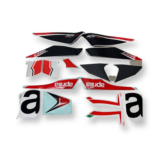 Sticker Kit Black Red for Aprilia SR/STORM 125/150/160/SXR